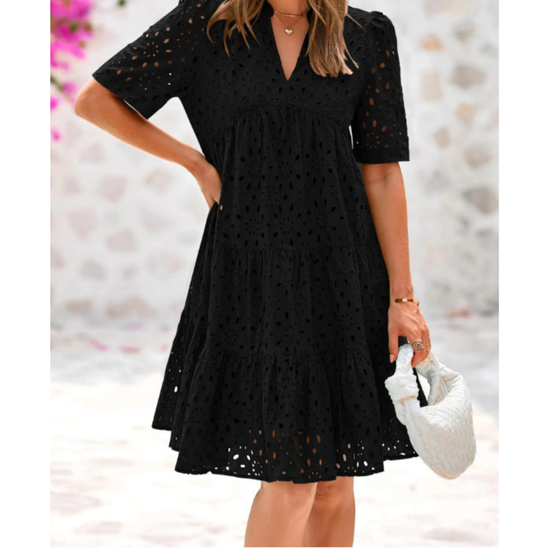 Marilyn - Chic Lace Ruffle Summer Dress