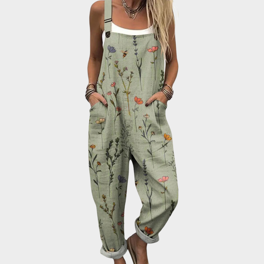 Adelaide | Printed Dungarees