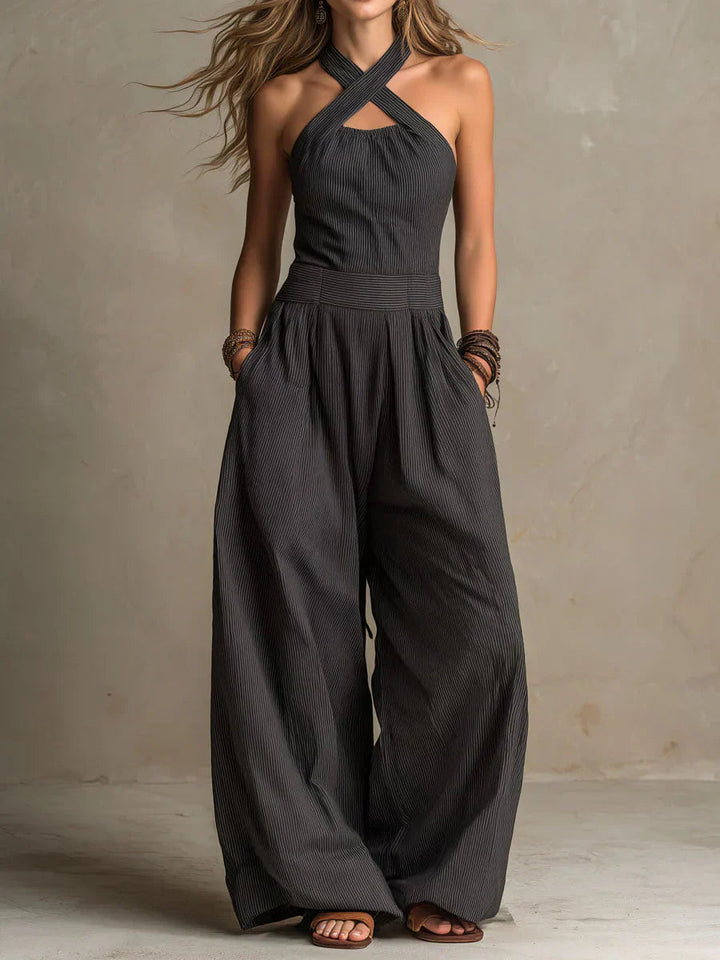 Clara | Jumpsuit with an Elegant Crossover Neckline