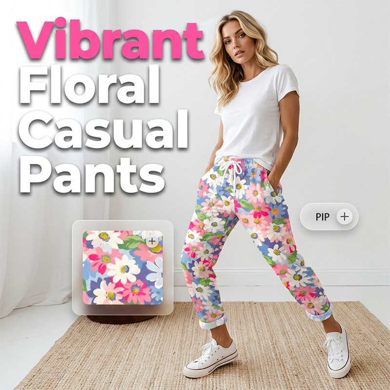 Eleri | Floral Drawstring Trousers