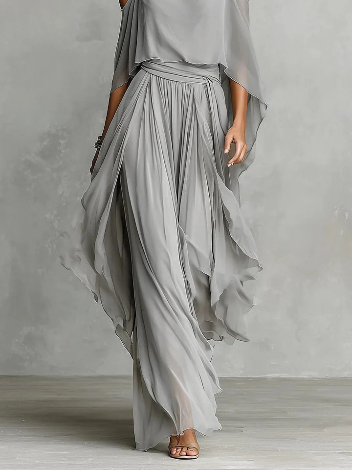 Izabela | Gray set with a spaghetti strap top