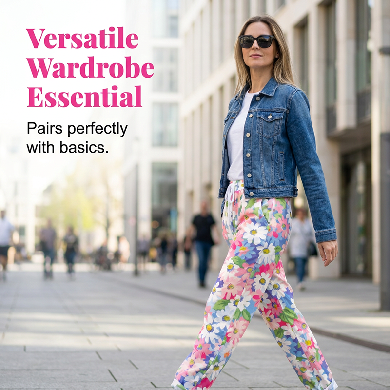 Eleri | Floral Drawstring Trousers