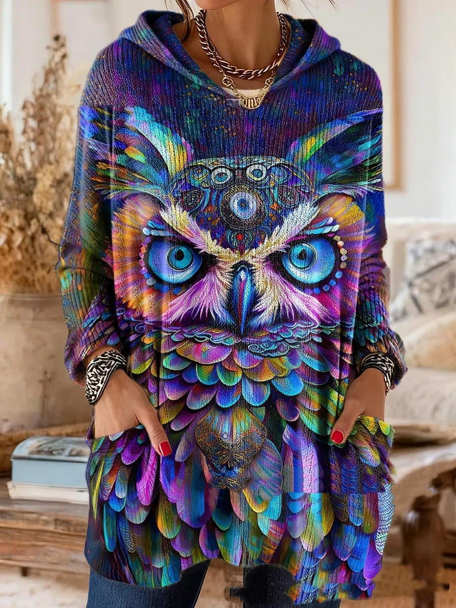 Alice™ Retro Ethnic Print Hooded Tunic