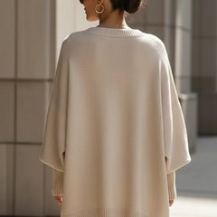 Jennifer | Oversized Draped Wide-Neck Sweater