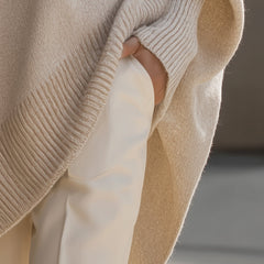 Jennifer | Oversized Draped Wide-Neck Sweater