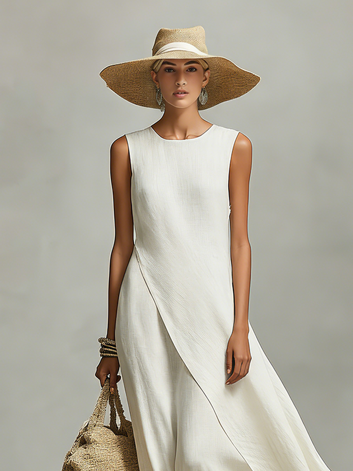 Ivory Loose-fit Maxi Dress