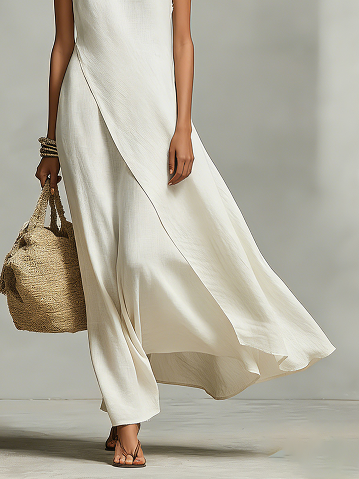 Ivory Loose-fit Maxi Dress