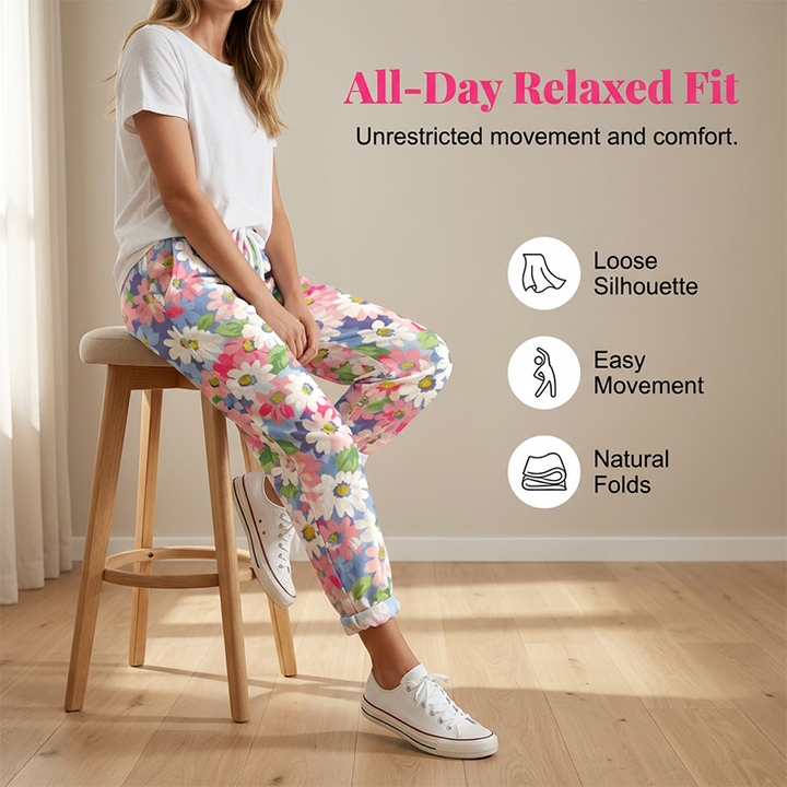 Eleri | Floral Drawstring Trousers