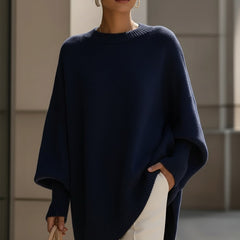 Jennifer | Oversized Draped Wide-Neck Sweater