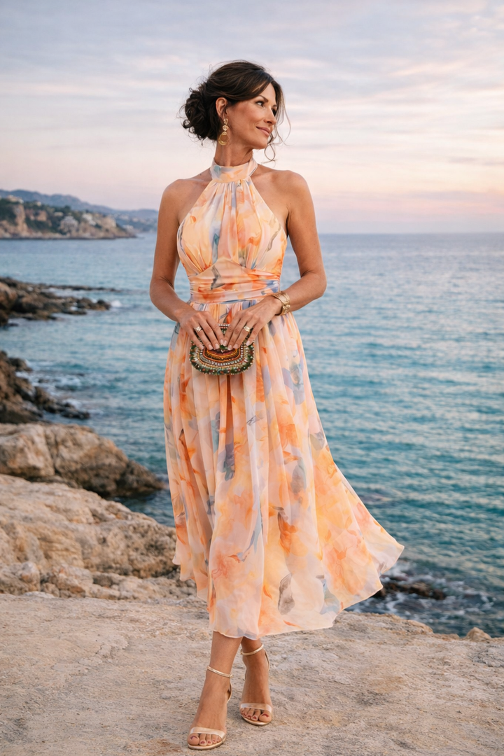 Atlanta | Halter Neck Maxi Dress