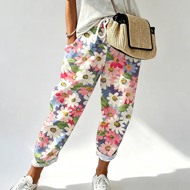 Eleri | Floral Drawstring Trousers
