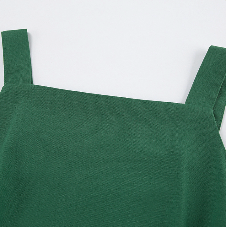 French Cotton and Linen Midi Dress