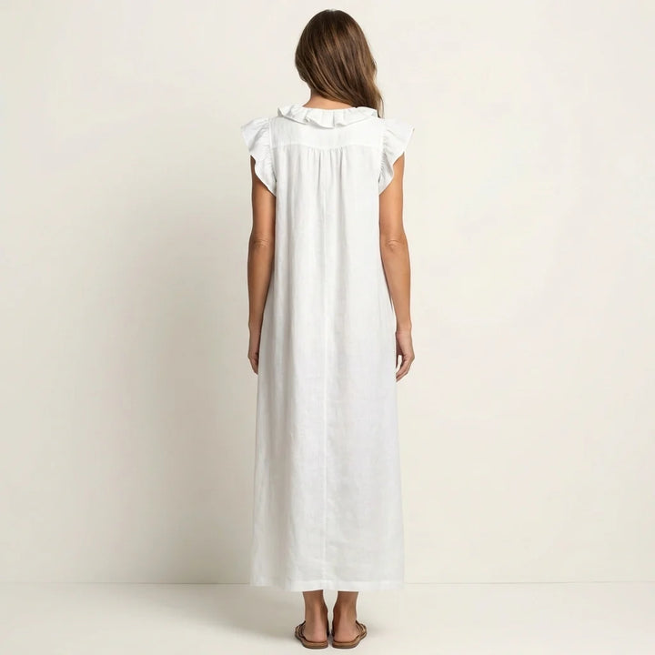 Josette | Ruffled V-Neck Maxi Dress