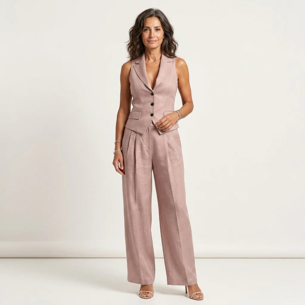 GEMMA | Two Piece Set with V Neckline
