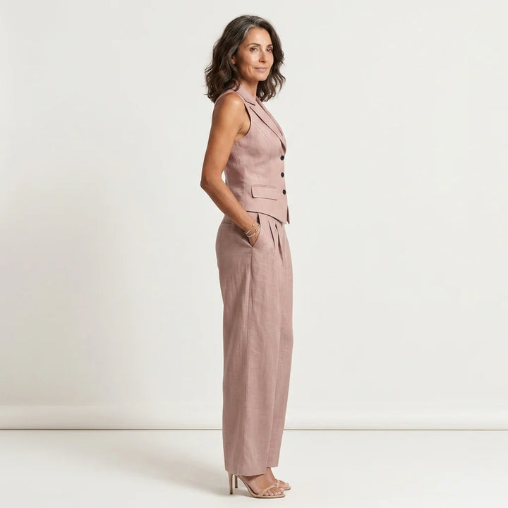 GEMMA | Two Piece Set with V Neckline