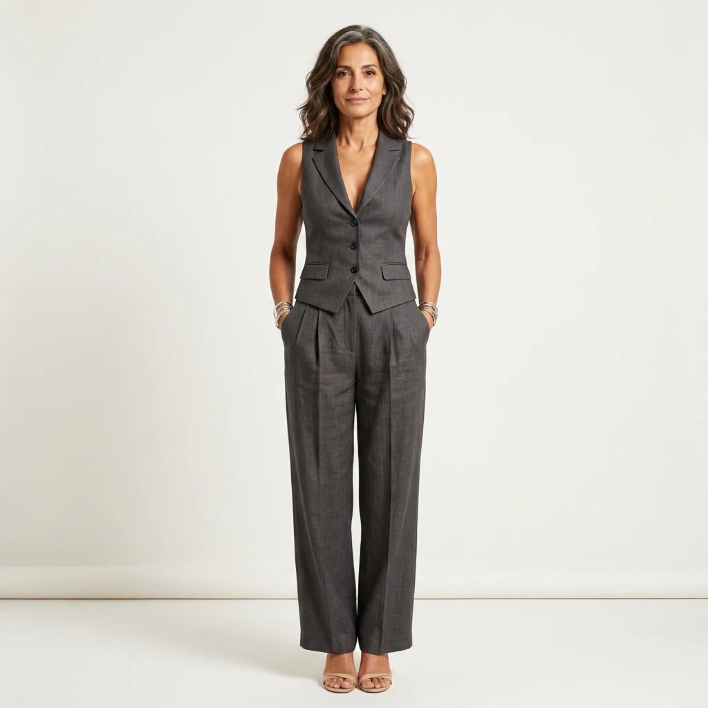 GEMMA | Two Piece Set with V Neckline