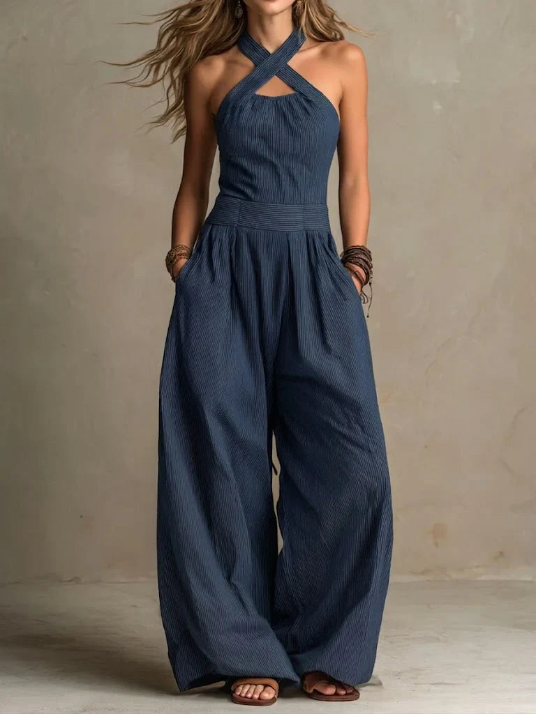 Clara | Jumpsuit with an Elegant Crossover Neckline