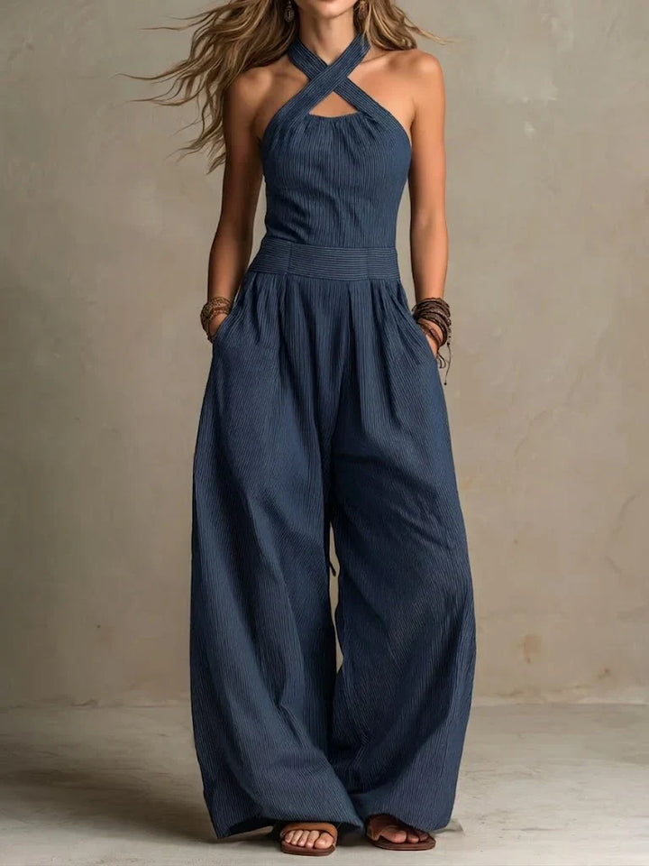 Clara | Jumpsuit with an Elegant Crossover Neckline