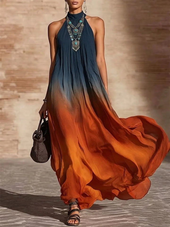 Paula | Gradient Halter Maxi Dress