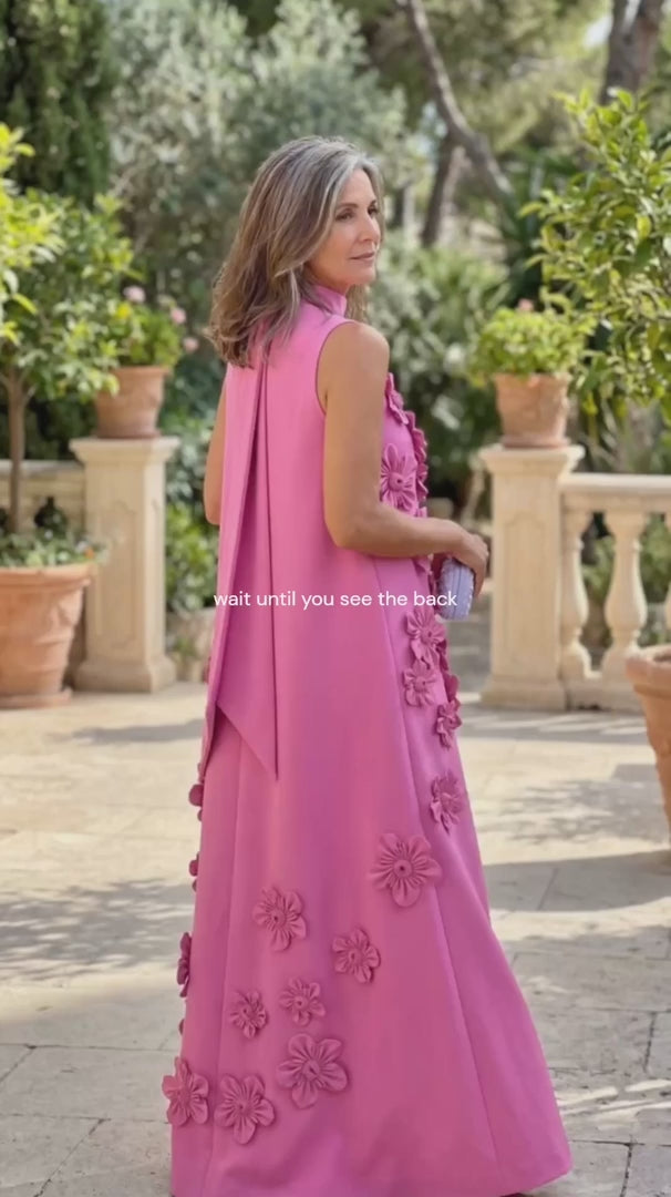 Adeline - 3D Floral Maxi Dress